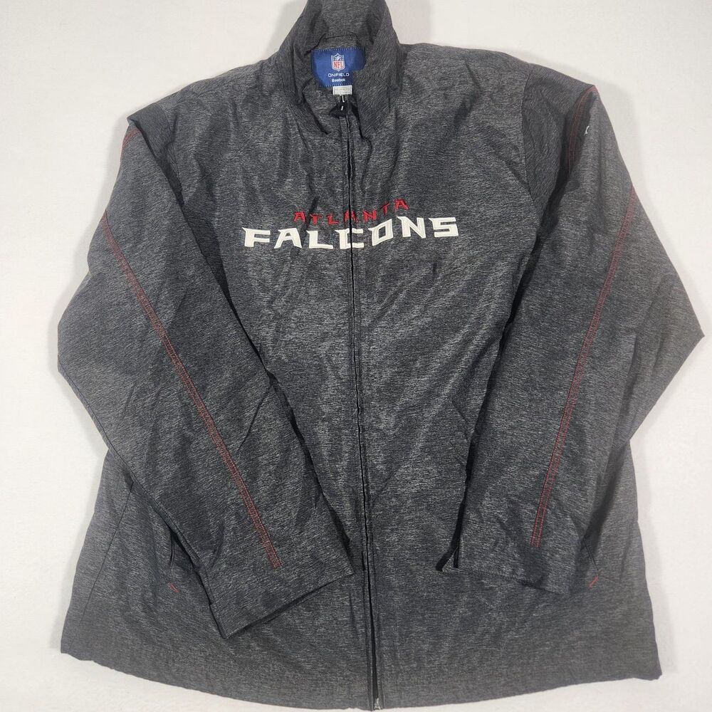 Atlanta Falcons On Field Reebok NFL  Warm Up Jacket Mens XL  Full Zip Tailgate
